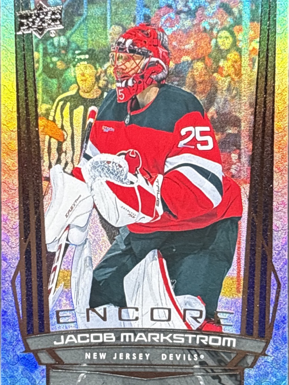 Upper Deck Jacob Markstrom New Jersey Devils Hockey Trading Card - Prizm Encore